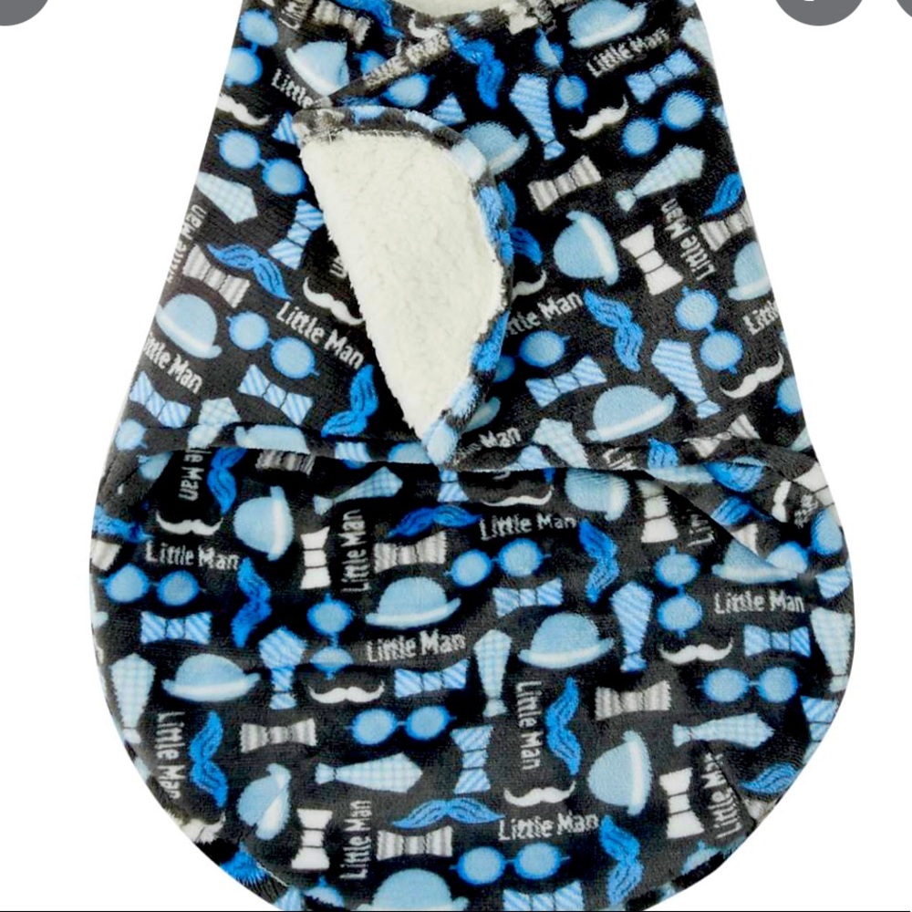 Zac & Zoe Baby Swaddle “Little Man” design warm material